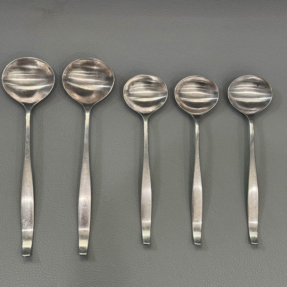 Gourmet Settings GS Balance Glossy 18C Stainless  2 Soup Spoons, 3 Teaspoons